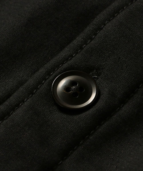 SHIPS（シップス）の「SU: ニットフリース CPO シャツ ジャケット（シャツ/ブラウス・メンズ・ブラック/オリーブ/キャメル・SMALL/MEDIUM/LARGE）」の4枚目の写真