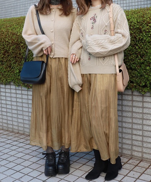 PairPair（ペアペア）の「シアープリーツスカート（スカート・レディース・ベージュ/モカ・FREE）」の10枚目の写真