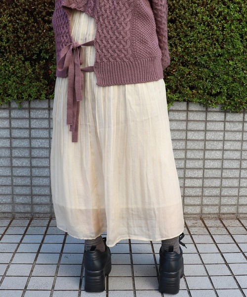 PairPair（ペアペア）の「シアープリーツスカート（スカート・レディース・ベージュ/モカ・FREE）」の12枚目の写真