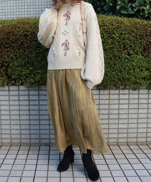 PairPair（ペアペア）の「シアープリーツスカート（スカート・レディース・ベージュ/モカ・FREE）」の13枚目の写真