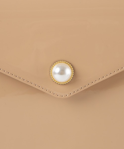 WEGO（ウィゴー）の「WEGO/パールフラップショルダーバッグ（ショルダーバッグ・レディース・ホワイト系その他/ベージュ/ブラック・FREE）」の9枚目の写真