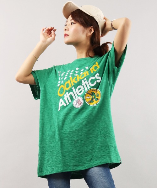 '47(フォーティーセブン)の「MLB公認 ’47BRAND ベースボール プリント半袖Tシャツ(Tシャツ/カットソー・メンズ・グレー/ブラック/ブラック系その他/グレー系その他/グリーン/ブラック×ゴールド・2XL/M/XL/S/L)」の6枚目の写真