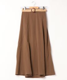 natural couture | ラフィアベルト付きフレアスカート(スカート)