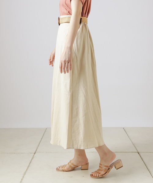 natural couture（ナチュラルクチュール）の「ラフィアベルト付きフレアスカート（スカート・レディース・ライトベージュ/イエロー/ブラウン/ブラック・FREE）」の17枚目の写真