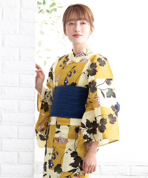 KYOETSU（キョウエツ）の「1人で簡単着付け ワンピース 浴衣 2点セット A ( ワンピース浴衣 + 帯 )（浴衣・レディース・ホワイト系その他/グリーン系その他/ブルー系その他/パープル系その他/イエロー系その他/ホワイト系その他2/ホワイト系その他3/ホワイト系その他4/グリーン系その他2/ブルー系その他2/パープル系その他2/パープル系その他3/その他5/その他1/その他2/その他3/その他4/その他6/その他7/その他8/その他16/その他10/その他11/その他12/その他13/その他14/その他15/その他9・ﾌﾘｰ(L)/TL/S/フリー）」の13枚目の写真