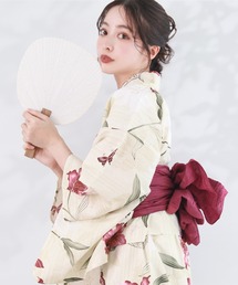 KYOETSU（キョウエツ）の「1人で簡単着付け ワンピース 浴衣 2点セット A ( ワンピース浴衣 + 帯 )（浴衣）」
