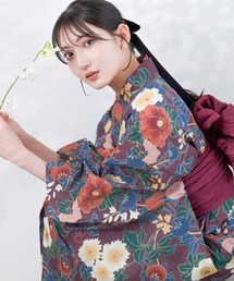 KYOETSU（キョウエツ）の「1人で簡単着付け ワンピース 浴衣 2点セット A ( ワンピース浴衣 + 帯 )（浴衣）」