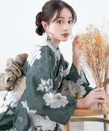 KYOETSU（キョウエツ）の「1人で簡単着付け ワンピース 浴衣 2点セット A ( ワンピース浴衣 + 帯 )（浴衣）」