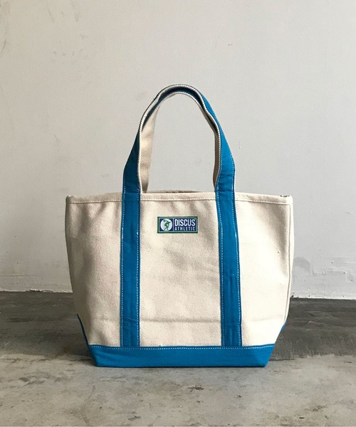 DISCUS（ディスカス）の「ST:DISCUS CANVAS TOTE S ディスカス キャンバストートバック Sサイズ（トートバッグ・レディース・ブルー・FREE）」の7枚目の写真