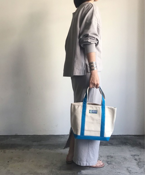 DISCUS（ディスカス）の「ST:DISCUS CANVAS TOTE S ディスカス キャンバストートバック Sサイズ（トートバッグ・レディース・ブルー・FREE）」の9枚目の写真