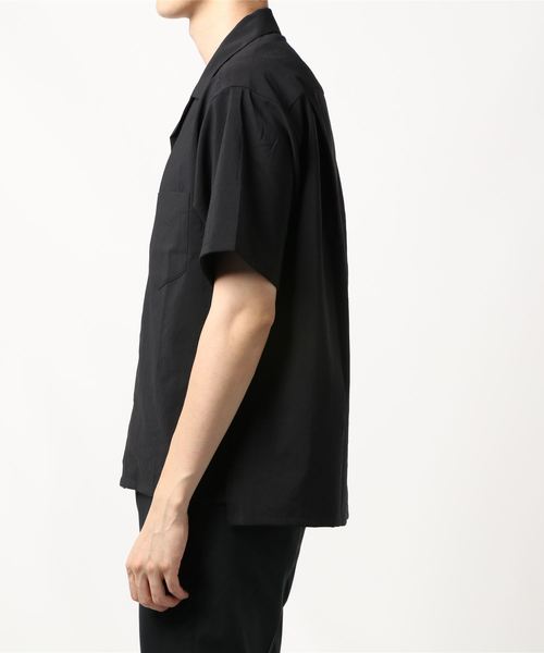 ADAM ET ROPE'（アダムエロペ）の「【EVALET/エバレット】ボックスシルエット オープンカラーシャツ（シャツ/ブラウス・メンズ・ダークブラウン/ブルー系その他2/ブラック・L/M）」の5枚目の写真