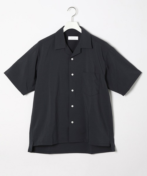 ADAM ET ROPE'（アダムエロペ）の「【EVALET/エバレット】ボックスシルエット オープンカラーシャツ（シャツ/ブラウス・メンズ・ダークブラウン/ブルー系その他2/ブラック・L/M）」の3枚目の写真