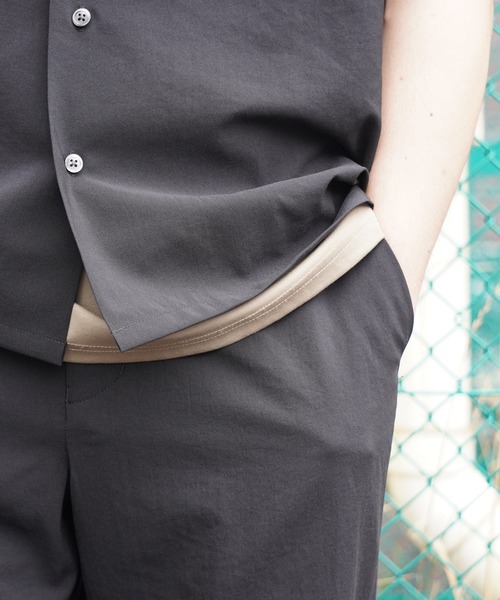 ADAM ET ROPE'（アダムエロペ）の「【EVALET/エバレット】ボックスシルエット オープンカラーシャツ（シャツ/ブラウス・メンズ・ダークブラウン/ブルー系その他2/ブラック・L/M）」の10枚目の写真