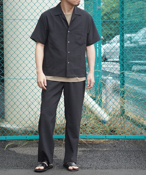 ADAM ET ROPE'（アダムエロペ）の「【EVALET/エバレット】ボックスシルエット オープンカラーシャツ（シャツ/ブラウス・メンズ・ダークブラウン/ブルー系その他2/ブラック・L/M）」の14枚目の写真