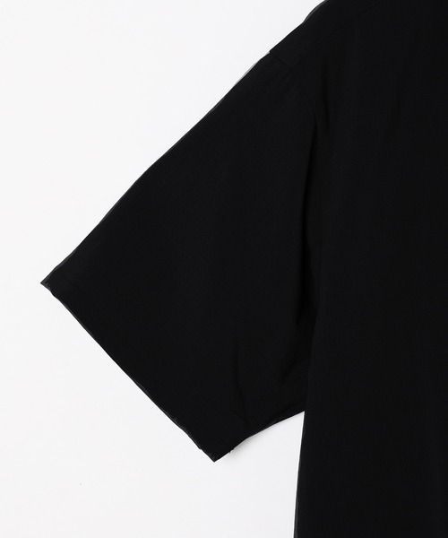 ADAM ET ROPE'（アダムエロペ）の「【EVALET/エバレット】ボックスシルエット オープンカラーシャツ（シャツ/ブラウス・メンズ・ダークブラウン/ブルー系その他2/ブラック・L/M）」の22枚目の写真