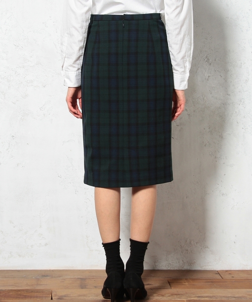 green label relaxing（グリーンレーベルリラクシング）の「GＯ P/R/PU2WAY CHK タイトスカート ◆（スカート・レディース・レッド/ケリー・40/38）」の6枚目の写真
