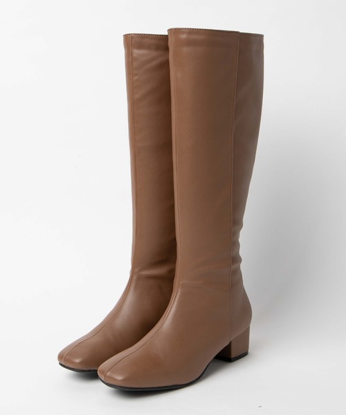 WEGO（ウィゴー）の「WEGO/ロングブーツ（ブーツ・レディース・ブラック/ブラウン/オフホワイト・MEDIUM/LARGE）」の19枚目の写真