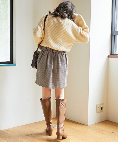 WEGO（ウィゴー）の「WEGO/ロングブーツ（ブーツ・レディース・ブラック/ブラウン/オフホワイト・MEDIUM/LARGE）」の6枚目の写真