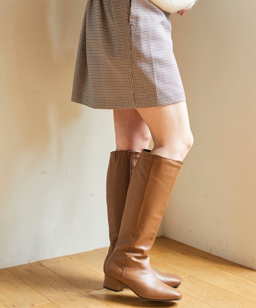 WEGO（ウィゴー）の「WEGO/ロングブーツ（ブーツ・レディース・ブラック/ブラウン/オフホワイト・MEDIUM/LARGE）」の10枚目の写真