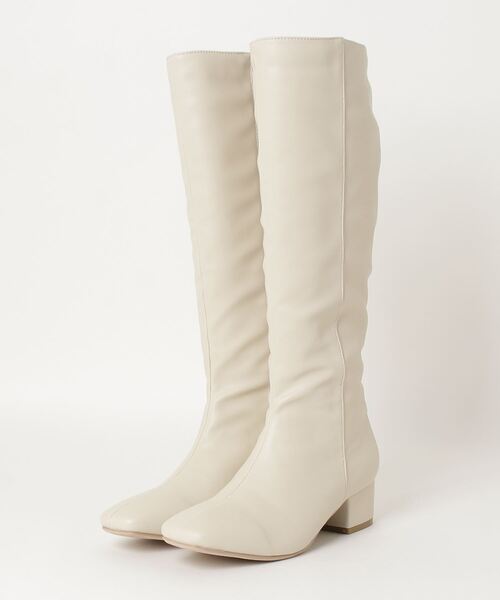 WEGO（ウィゴー）の「WEGO/ロングブーツ（ブーツ・レディース・ブラック/ブラウン/オフホワイト・MEDIUM/LARGE）」の4枚目の写真