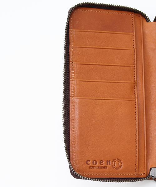 coen（コーエン）の「イタリアンレザーロングウォレットⅡ（財布・メンズ・ブラック/ブラウン/ダークブラウン・フリー）」の14枚目の写真