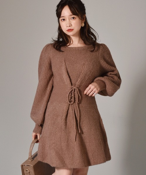 セール レースアップニットプルオーバー ワンピース Ems Excite エムズエキサイト のファッション通販 Zozotown