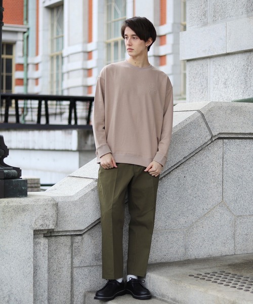 Beauty&Habit(ビューティアンドハビット)の「【Beauty&Habit】ワンポイントロゴ刺繍トレーナー(スウェット・メンズ・ブラウン/グレー系その他/ブルー系その他・M/L/XL)」の6枚目の写真