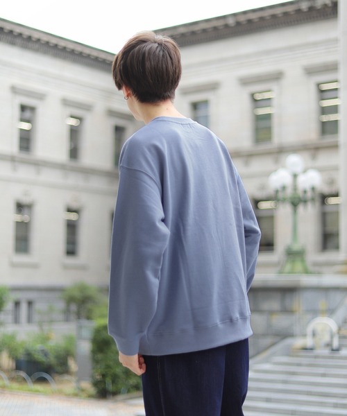 Beauty&Habit(ビューティアンドハビット)の「【Beauty&Habit】ワンポイントロゴ刺繍トレーナー(スウェット・メンズ・ブラウン/グレー系その他/ブルー系その他・M/L/XL)」の4枚目の写真