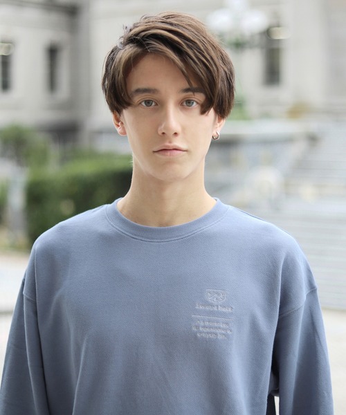 Beauty&Habit(ビューティアンドハビット)の「【Beauty&Habit】ワンポイントロゴ刺繍トレーナー(スウェット・メンズ・ブラウン/グレー系その他/ブルー系その他・M/L/XL)」の11枚目の写真