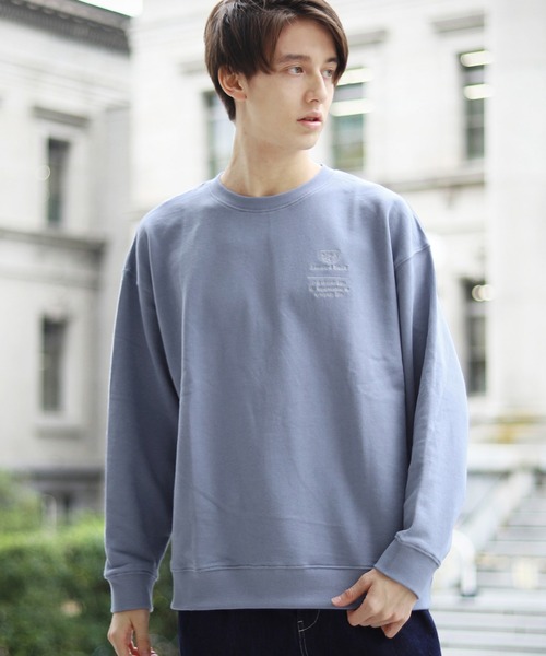 Beauty&Habit(ビューティアンドハビット)の「【Beauty&Habit】ワンポイントロゴ刺繍トレーナー(スウェット・メンズ・ブラウン/グレー系その他/ブルー系その他・M/L/XL)」の15枚目の写真