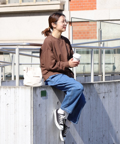 Beauty&Habit(ビューティアンドハビット)の「【Beauty&Habit】ワンポイントロゴ刺繍トレーナー(スウェット・メンズ・ブラウン/グレー系その他/ブルー系その他・M/L/XL)」の13枚目の写真