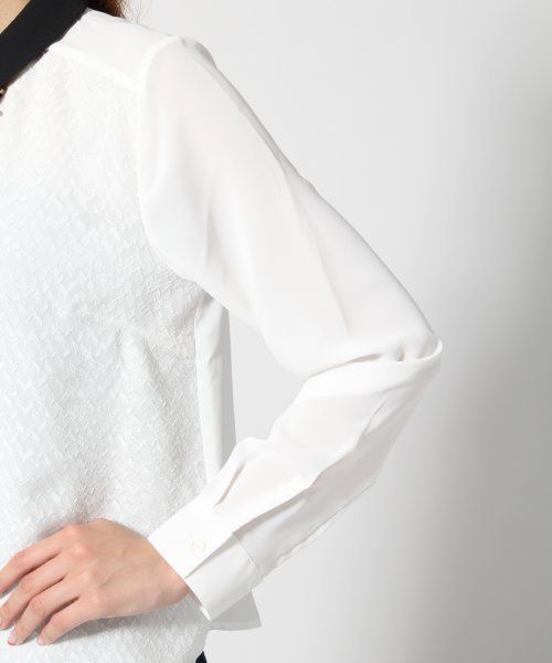HARE（ハレ）の「ガラカサネプルオーバーシャツ【HARE】（シャツ/ブラウス・レディース・オフホワイト/ブラック・FREE）」の5枚目の写真