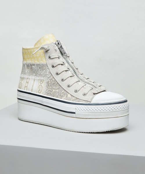 ASH（アッシュ）の「【JAGGER PATCHWORK】WH/C 厚底スニーカー（スニーカー・レディース・ホワイト・37/40/39/35/36/38）」の4枚目の写真