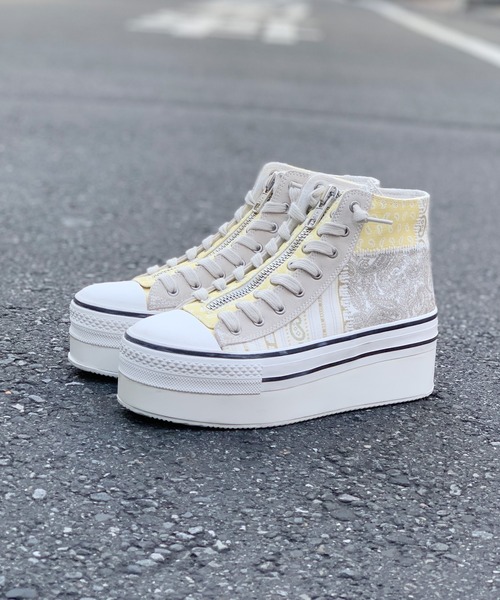 ASH（アッシュ）の「【JAGGER PATCHWORK】WH/C 厚底スニーカー（スニーカー・レディース・ホワイト・37/40/39/35/36/38）」の5枚目の写真