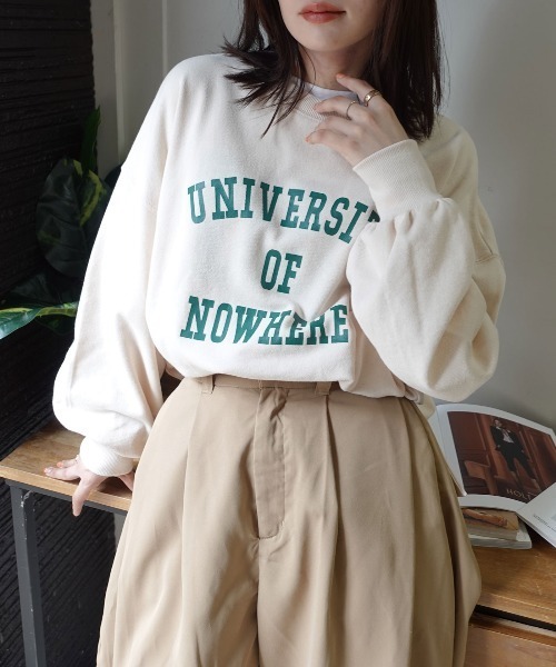サイドスリットビッグカレッジスウェット（スウェット）｜CORNERS