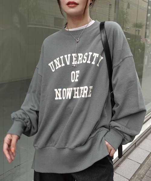 サイドスリットビッグカレッジスウェット（スウェット）｜CORNERS