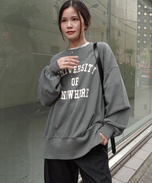 サイドスリットビッグカレッジスウェット（スウェット）｜CORNERS