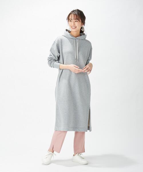 J.PRESS(ジェイプレス)の「裏毛 スウェットワンピース(ワンピース・レディース・ライトグレー系/ライトグリーン系/ネイビー系・F)」の8枚目の写真