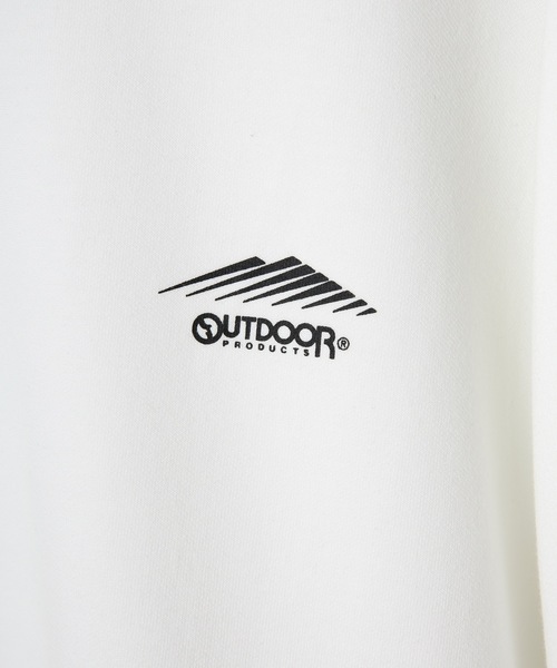 OUTDOOR PRODUCTS APPAREL(アウトドアプロダクツアパレル)の「袖エンボスロゴ 防シワトレーナー/スウェット UVカット 袖プリント ワンポイントブランドロゴ(スウェット・メンズ・ホワイト/ブラック/パープル・MEDIUM/LARGE/X-LARGE)」の11枚目の写真