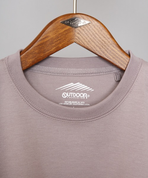 OUTDOOR PRODUCTS APPAREL(アウトドアプロダクツアパレル)の「袖エンボスロゴ 防シワトレーナー/スウェット UVカット 袖プリント ワンポイントブランドロゴ(スウェット・メンズ・ホワイト/ブラック/パープル・MEDIUM/LARGE/X-LARGE)」の10枚目の写真