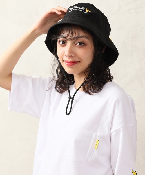 Mark Gonzales(マーク・ゴンザレス)の「【MARK GONZALES/マークゴンザレス】エンジェルロゴ刺繍アドベンチャーハット(ハット・メンズ・ブラック/ベージュ/ネイビー・FREE)」の9枚目の写真