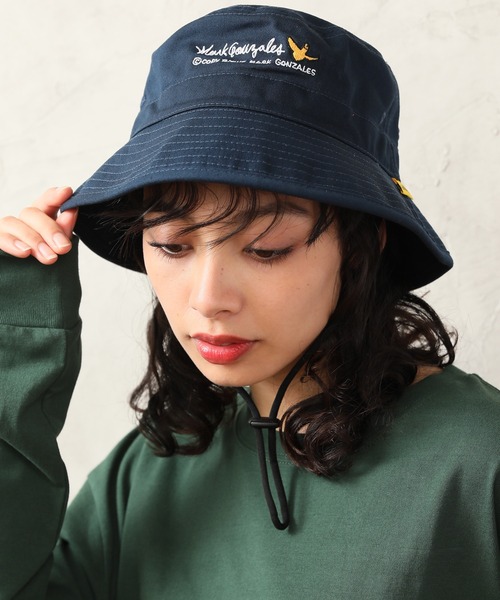 Mark Gonzales(マーク・ゴンザレス)の「【MARK GONZALES/マークゴンザレス】エンジェルロゴ刺繍アドベンチャーハット(ハット・メンズ・ブラック/ベージュ/ネイビー・FREE)」の12枚目の写真