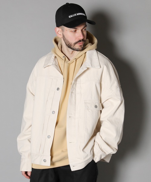 JACKROSE(ジャックローズ)の「JE BIG SIZE Gジャン(デニムジャケット・メンズ・インディゴブルー/アイボリー/ストライプ・M/L)」の17枚目の写真