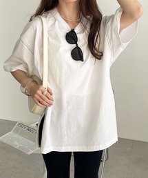 綿100%ビッグシルエットステッチTシャツ