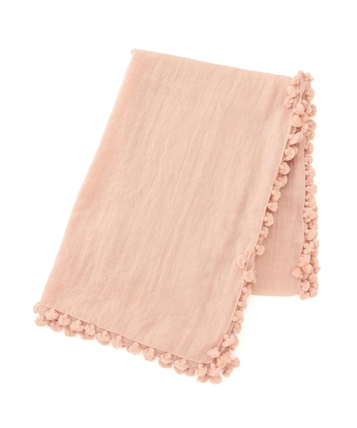 ROPE' PICNIC（ロペピクニック）の「ポンポン付きタッセルストール（ストール/ショール・レディース・グレー/ピンク/イエロー系その他・FREE）」の3枚目の写真