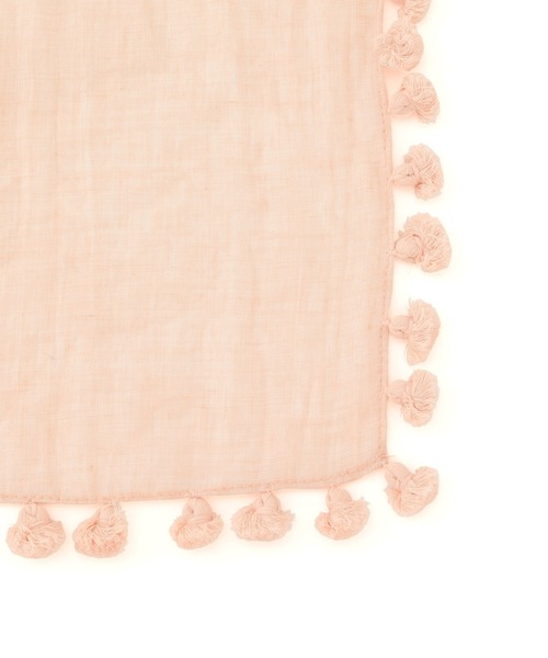 ROPE' PICNIC（ロペピクニック）の「ポンポン付きタッセルストール（ストール/ショール・レディース・グレー/ピンク/イエロー系その他・FREE）」の4枚目の写真