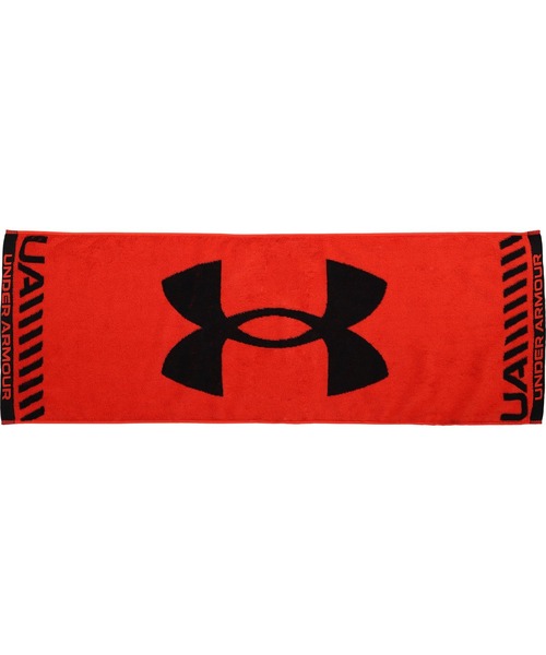 UNDER ARMOUR(アンダーアーマー)の「UAスポーツタオル(トレーニング/メンズ/レディース)(タオル・レディース・ブラック×ホワイト/レッド・ONESIZE)」の1枚目の写真