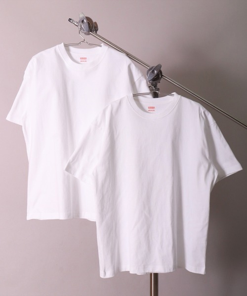 UNIVERSAL OVERALL（ユニバーサルオーバーオール）の「(LG)【UNIVERSAL OVERALL】【パックT】2枚入り 7.5オンス ヘビーウェイト Tシャツ（Tシャツ/カットソー・メンズ・ブラック/ホワイト・MEDIUM/LARGE/X-LARGE）」の15枚目の写真