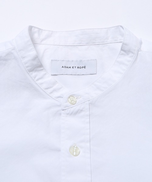 ADAM ET ROPE'（アダムエロペ）の「ベーシックバンドカラーレギュラーサイズシャツ（シャツ/ブラウス・メンズ・ホワイト/ブラック系その他2/ブルー系その他5・M/L）」の6枚目の写真