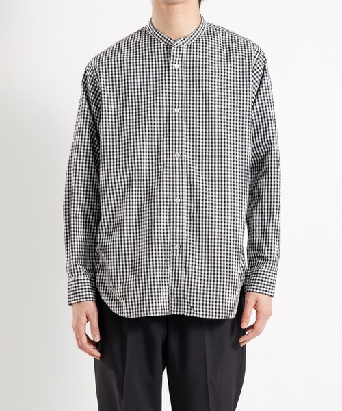 ADAM ET ROPE'（アダムエロペ）の「ベーシックバンドカラーレギュラーサイズシャツ（シャツ/ブラウス・メンズ・ホワイト/ブラック系その他2/ブルー系その他5・M/L）」の13枚目の写真